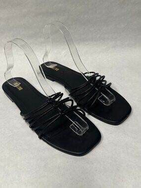 Maeve  Women's Knotted Strappy Sandals in Black Size 7